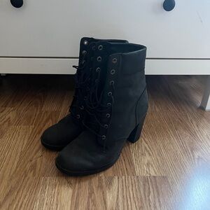 Timberland Women's Black Lace-Up Boots